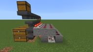 The side profile of an item sorter in Minecraft Bedrock (Image via Mojang)
